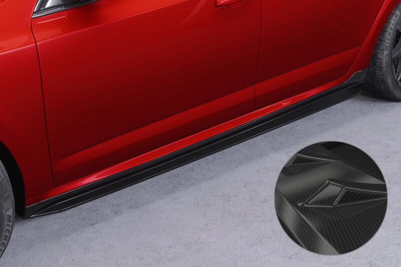 Faldones laterales para Skoda Octavia 3 Tipo 5E SS523-C Carbon look 1