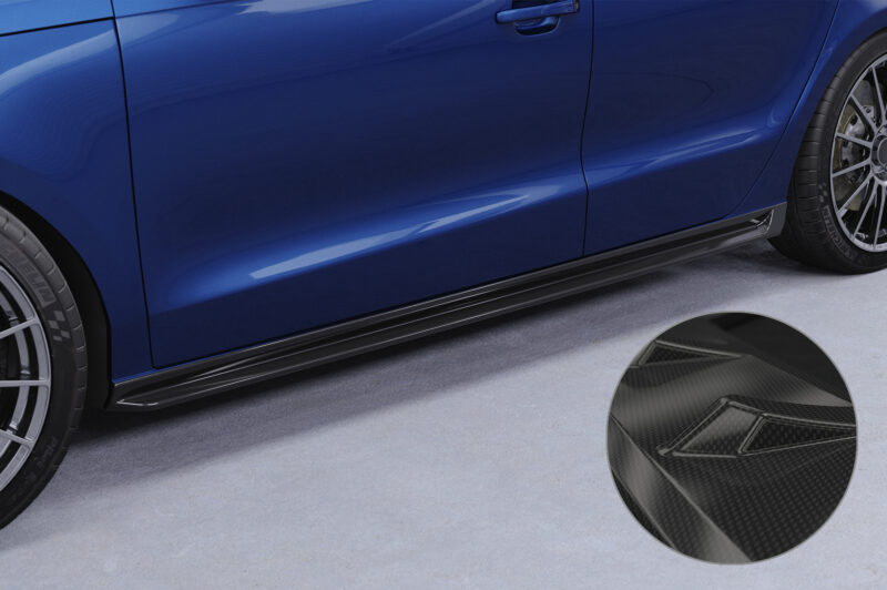 Faldones laterales para Audi A1 (8X) SS524-C Carbon look 1