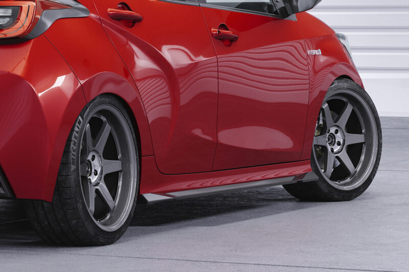 Faldones laterales para Toyota Yaris 4 (XP21) SS534-S Negro mate 4