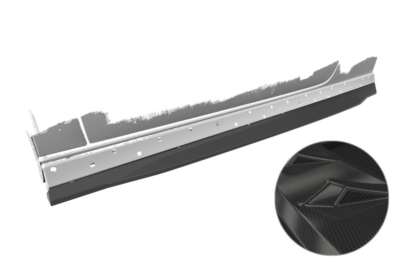 Faldones laterales para Audi A3 8V Cabrio S-Line SS539-C Carbon look 1