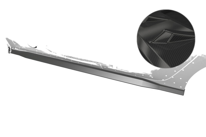 Faldones laterales para Opel Corsa F SS541-C Carbon look 1