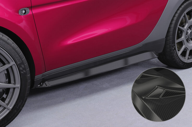 Faldones laterales para Smart Fortwo 453 SS543-C Carbon look 1