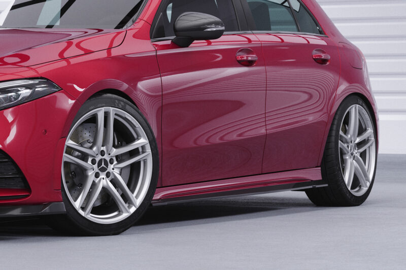 Faldones laterales para Mercedes-Benz Clase A (W177) AMG/AMG-Line SS547-S Negro mate 3