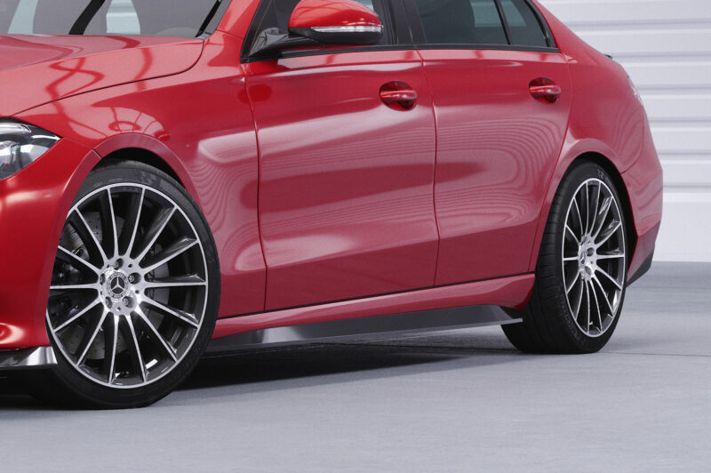 Faldones laterales para Mercedes Benz Clase C W206 / S206 SS552-S Negro mate 3