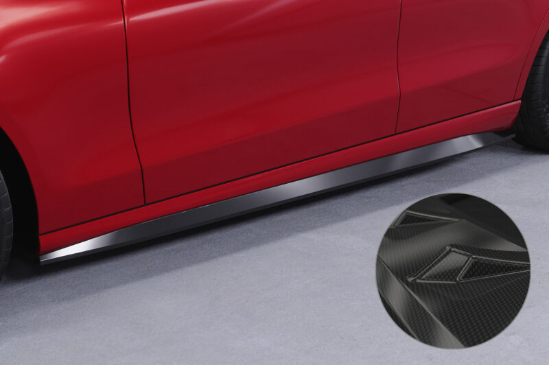 Faldones laterales para Mercedes Benz Clase C W206 / S206 SS552-C Carbon look 1