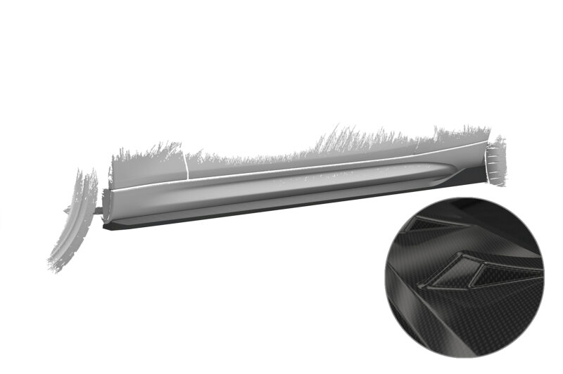 Faldones laterales para BMW M2 F87 SS553-C Carbon look 1