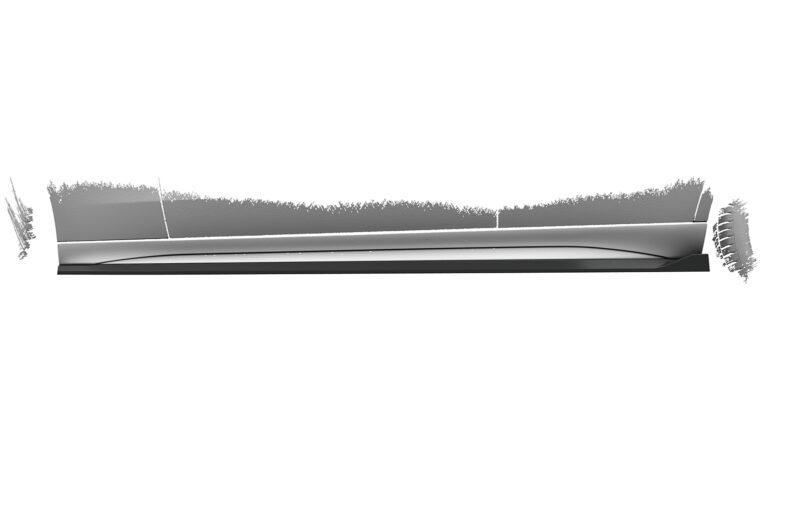 Faldones laterales para Mercedes Benz Clase C W206 / S206 SS554-S Negro mate 3