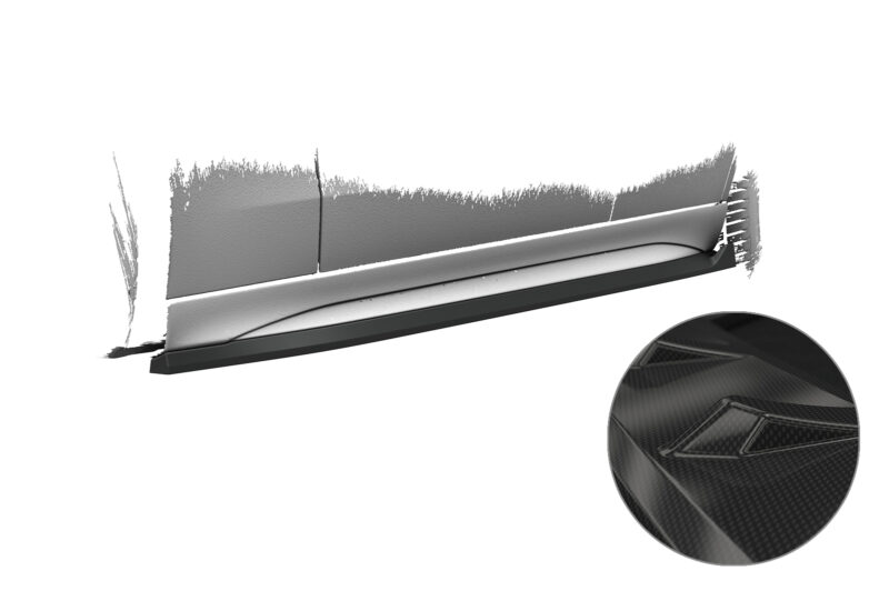 Faldones laterales para Mercedes Benz Clase C W206 / S206 SS554-C Carbon look 1