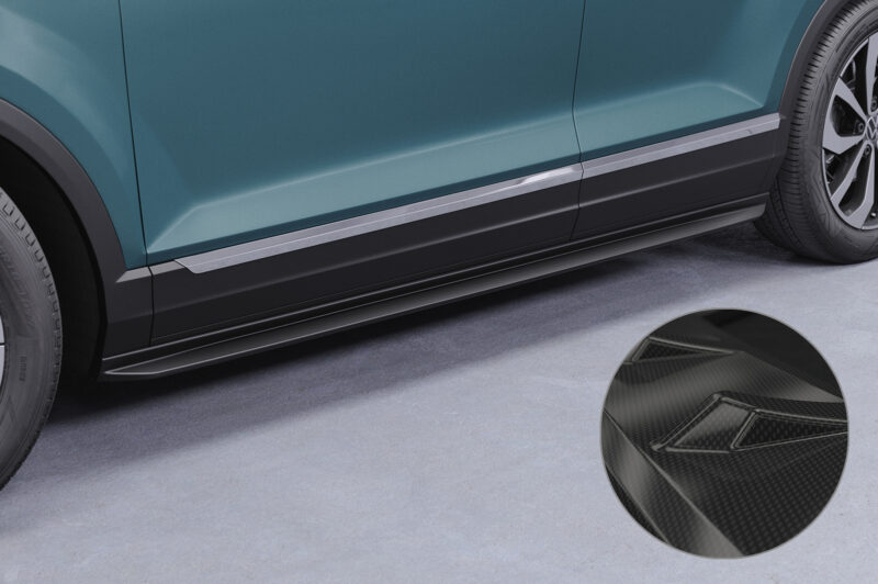 Faldones laterales para VW T-Roc (A1) SS556-C Carbon look 1