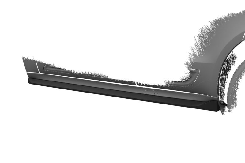 Faldones laterales para Porsche Macan (Typ 95B) (2º lavado de cara) SS558-S Negro mate 2