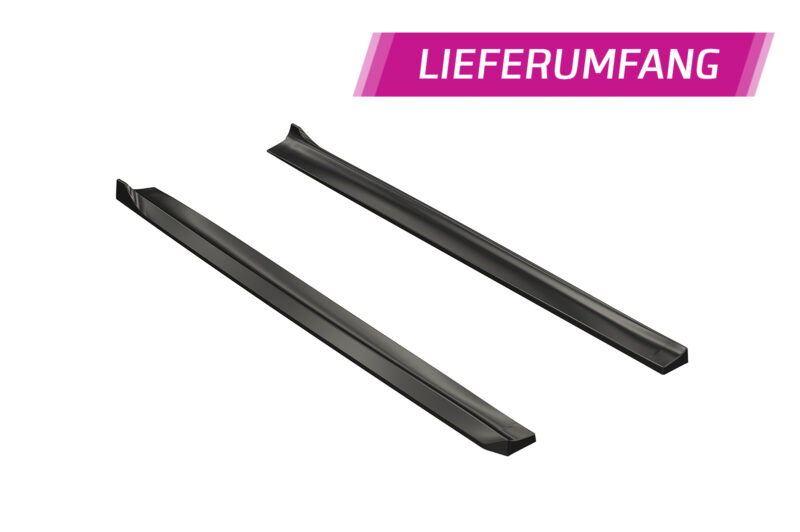 Faldones laterales para Porsche Macan (Typ 95B) (2º lavado de cara) SS558-S Negro mate 4