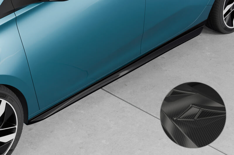 Faldones laterales para Renault Zoe SS561-C Carbon look 1