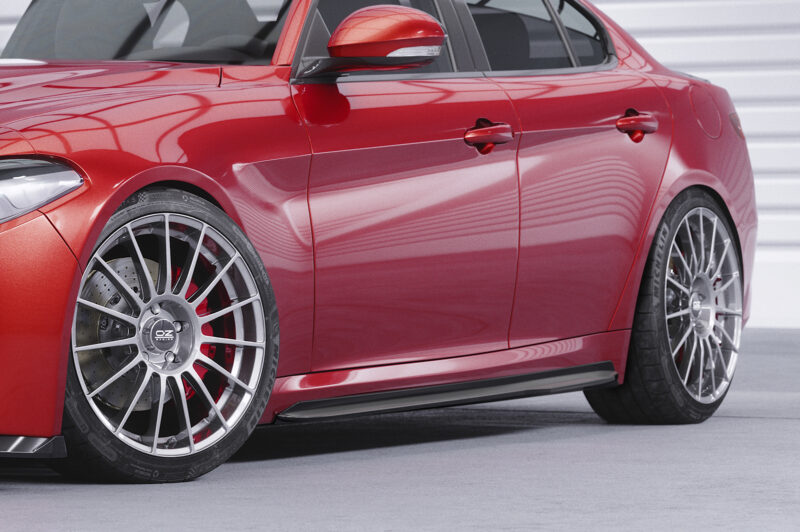 Faldones laterales para Alfa Romeo Giulia (Tipo 952) SS567-S Negro mate 5
