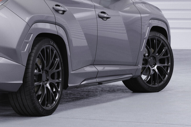 Faldones laterales para Hyundai Tucson 4 (NX4) N-Line SS570-S Negro mate 5