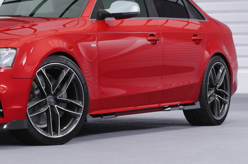 Faldones laterales para Audi A4 / S4 B8 (Tipo 8K) SS571-S Negro mate 3