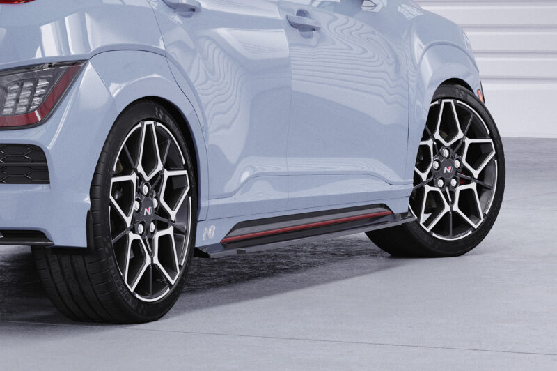 Faldones laterales para Hyundai Kona (1.a generación) N/N-Line SS577-S Negro mate 5