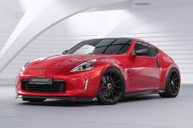 Faldones laterales para Nissan 370Z (Z34) SS579-S Negro mate 4