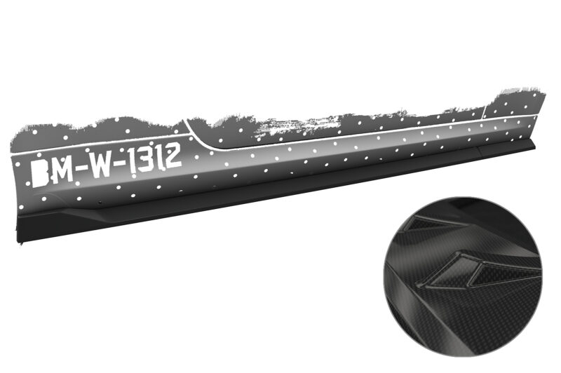 Faldones laterales para BMW Serie 6 E63 / E64 SS586-C Carbon look 1