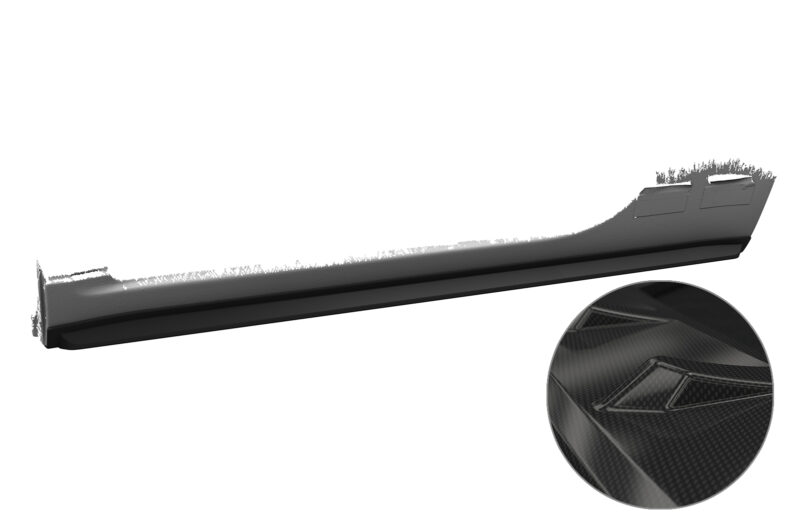 Faldones laterales para Fiat 500 SS589-C Carbon look 1