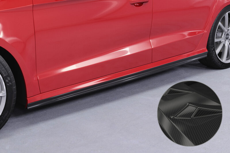 Faldones laterales para Audi A3 8V SS590-C Carbon look 1