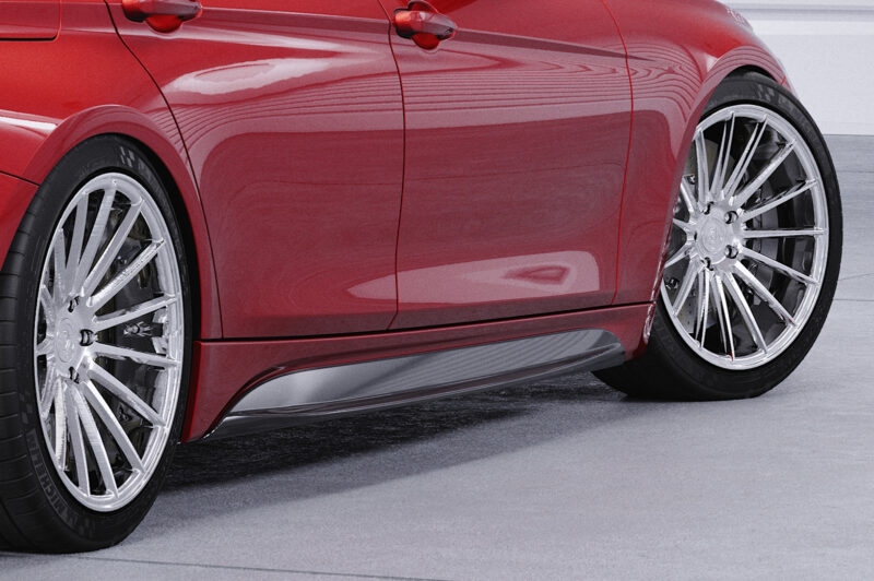 Faldones laterales para BMW Serie 3 F30 / F31 SS595-S Negro mate 5