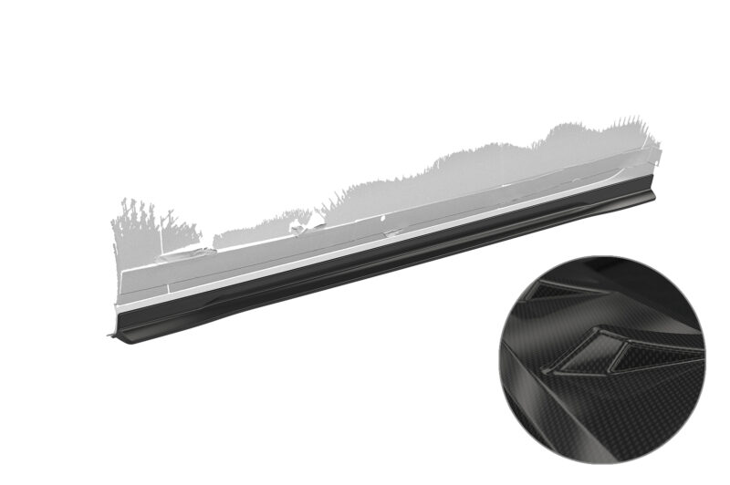Faldones laterales con apariencia de carbono ABE para VW Golf 8 Variant SS605-C Carbon look 1