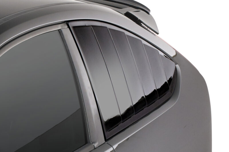 Cubiertas de ventanillas laterales para Ford Focus MK2 3 puertas SSB002-S Negro mate 3