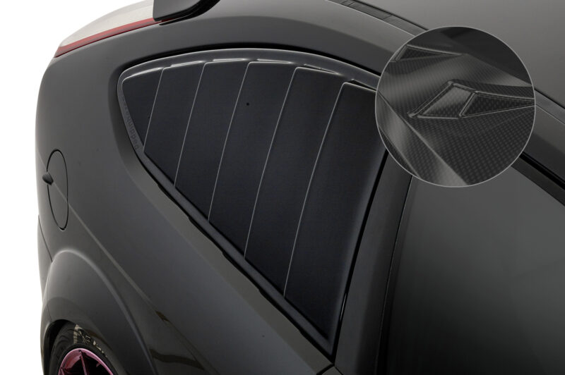 Cubiertas de ventanillas laterales para Ford Focus MK2 3 puertas SSB002-C Carbon look 1