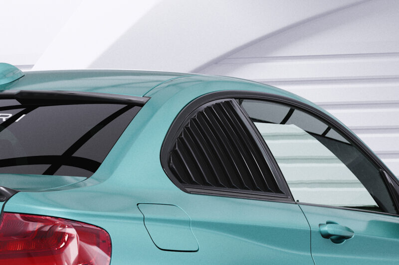 Cubiertas de lunas laterales para BMW Serie 2 F22/F87 Coupé SSB003-S Negro mate 5