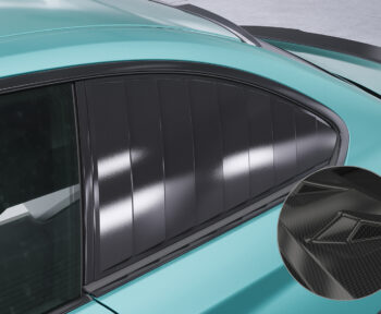 Cubiertas de lunas laterales para BMW Serie 2 F22/F87 Coupé SSB003-C Carbon look 1