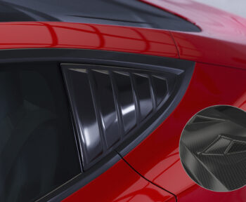 Cubiertas de ventanas laterales para Tesla Model 3 SSB005-C Carbon look 1