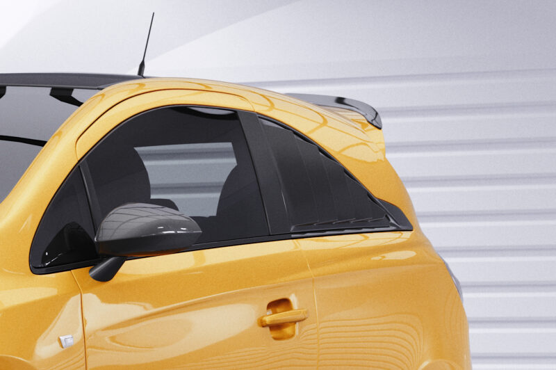 Cubiertas de lunas laterales para Opel Corsa E 3 puertas SSB007-S Negro mate 3