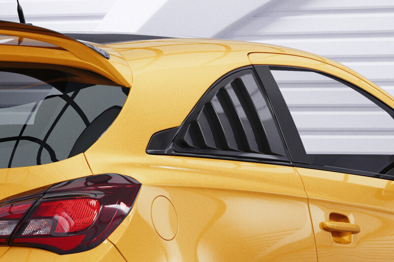 Cubiertas de lunas laterales para Opel Corsa E 3 puertas SSB007-S Negro mate 5