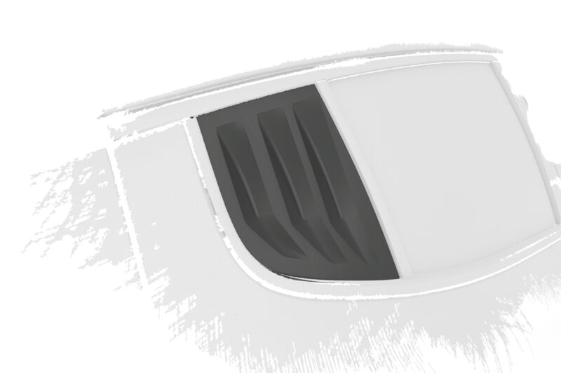 Cubiertas de ventanillas laterales para Kia Stinger GT SSB008-S Negro mate 4