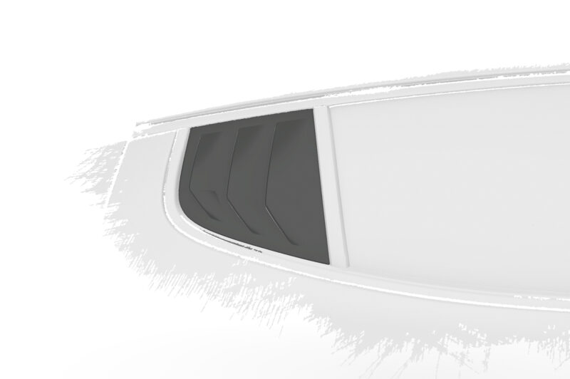 Cubiertas de ventanillas laterales para Kia Stinger GT SSB008-S Negro mate 6