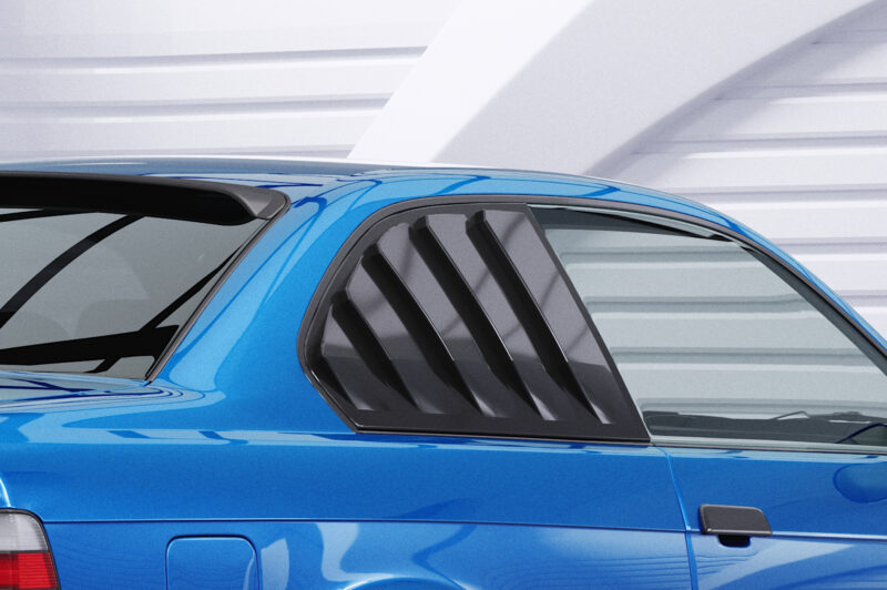Cubiertas de lunas laterales para BMW Serie 3 E36 Coupé SSB010-S Negro mate 5