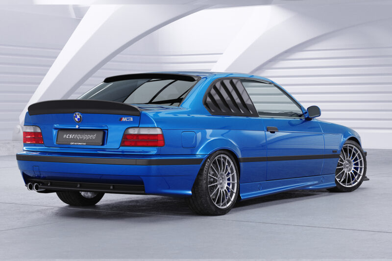 Cubiertas de lunas laterales para BMW Serie 3 E36 Coupé SSB010-S Negro mate 6