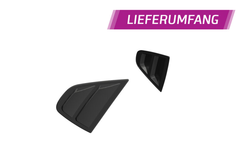 Cubiertas de lunas laterales para Hyundai I30 (PD) Fastback SSB014-S Negro mate 3