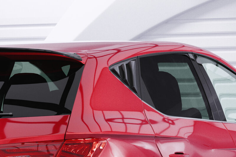 Cubre lunas laterales para Seat Leon 3 (Tipo 5F) 5 puertas SSB015-S Negro mate 5