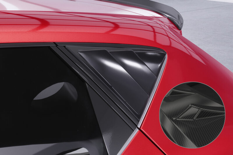 Cubre lunas laterales para Seat Leon 3 (Tipo 5F) 5 puertas SSB015-C Carbon look 1
