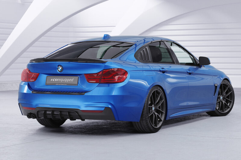 Cubiertas de lunas laterales para BMW Serie 4 F36 Gran Coupé SSB017-S Negro mate 5
