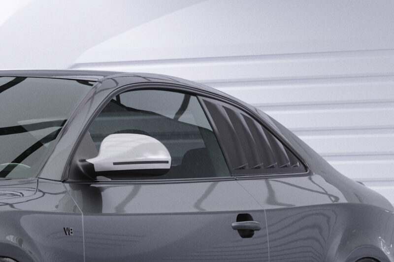 Cubiertas de lunas laterales para Audi A5 / S5 / RS5 (8T) Coupé SSB019-S Negro mate 5