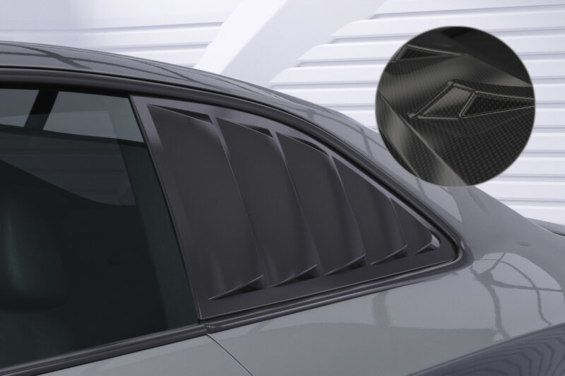 Cubiertas de lunas laterales para Audi A5 / S5 / RS5 (8T) Coupé SSB019-C Carbon look 1