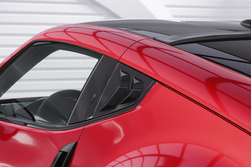 Cubiertas de lunas laterales para Nissan 370Z (Z34) Coupé SSB021-S Negro mate 2