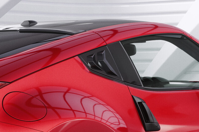 Cubiertas de lunas laterales para Nissan 370Z (Z34) Coupé SSB021-S Negro mate 5