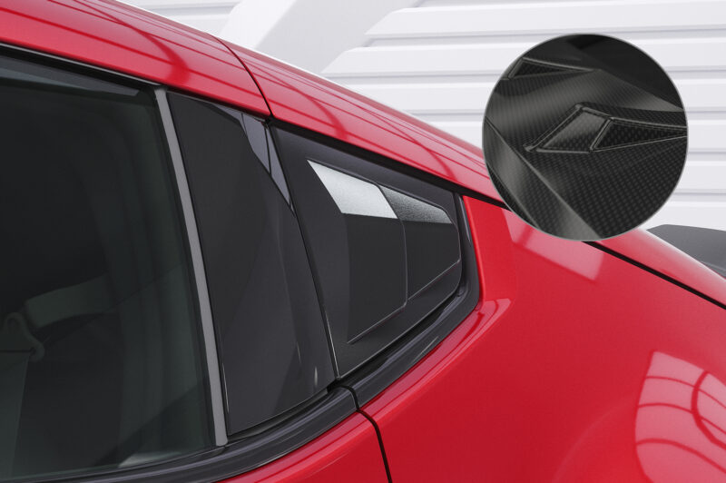 Cubiertas de lunas laterales para Nissan 370Z (Z34) Coupé SSB021-C Carbon look 1