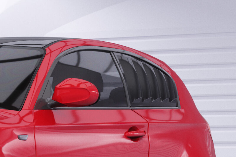 Cubiertas de lunas laterales para BMW Serie 1 E81 SSB022-S Negro mate 5