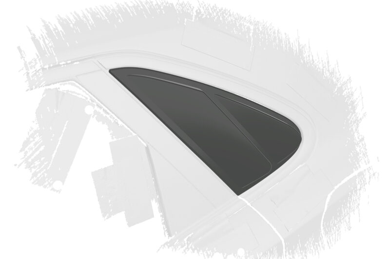 Cubiertas de ventanillas laterales para Hyundai I30 (PD) hatchback SSB024-S Negro mate 4