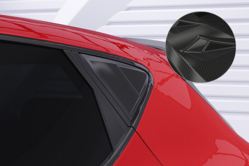 Cubiertas de lunas laterales para Seat / Cupra León 4 (tipo KL) hatchback SSB029-C Carbon look 1