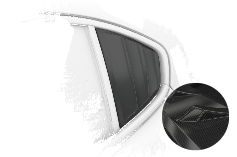 Cubiertas de ventanillas laterales para Alfa Romeo Giulia (Tipo 952) SSB033-C Carbon look 1